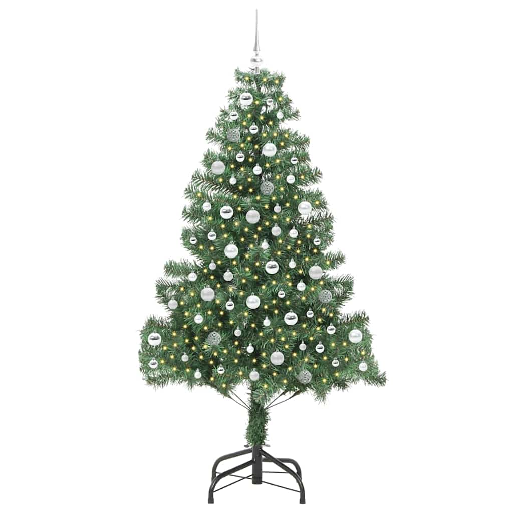 Božićno drvce s 300 LED svjetlima s stalakom Zelena 210 cm PVC