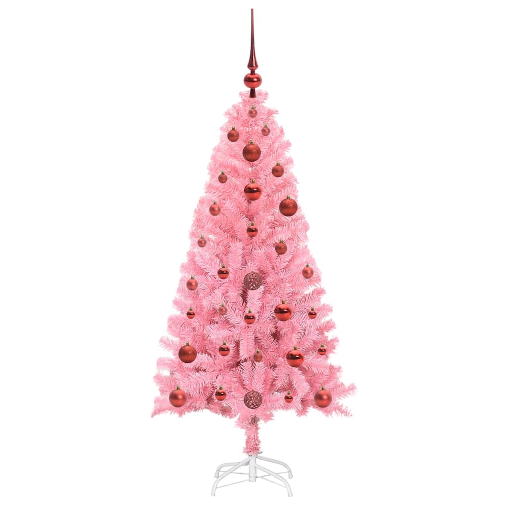 Božićno drvce s 150 LED svjetlima Ružičasta 120 cm PVC