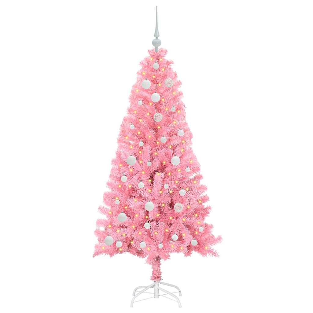 Božićno drvce s 150 LED svjetlima Ružičasta 150 cm PVC