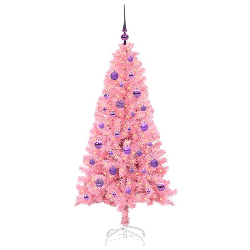 Božićno drvce s 150 LED svjetlima Ružičasta 150 cm PVC