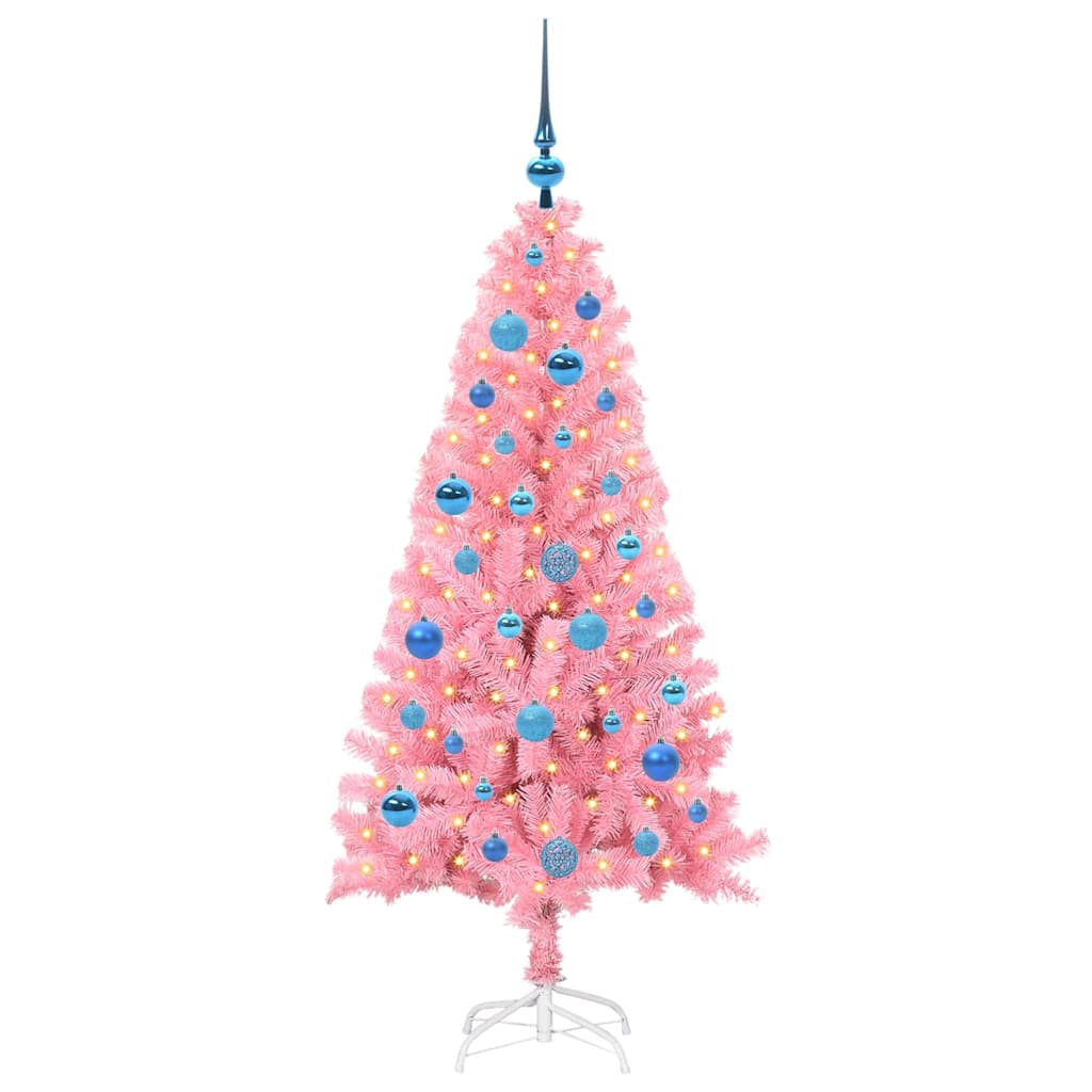 Božićno drvce s 150 LED svjetlima Ružičasta 150 cm PVC