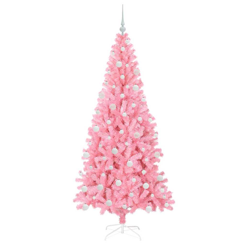 Božićno drvce s 300 LED svjetlima Ružičasta 180 cm PVC