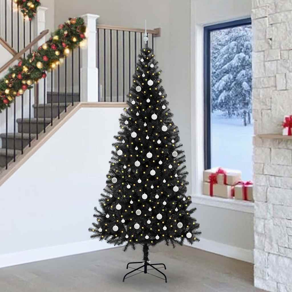 Božićno drvce Crna 240 cm PVC