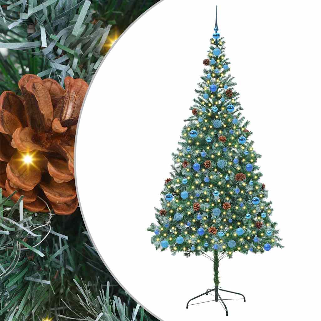 Umjetno božićno drvce s stalakom Zelena 210 cm PVC i čelik