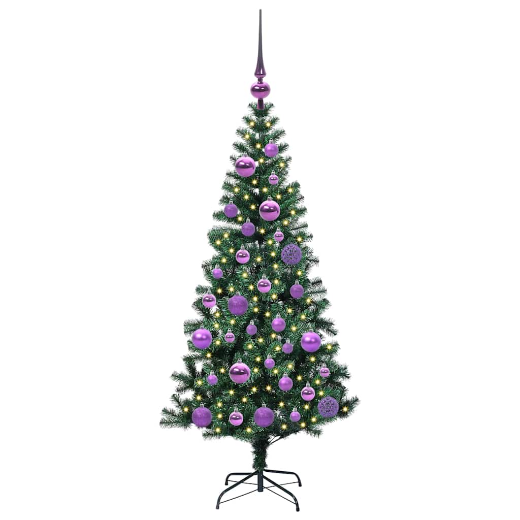 Umjetno predsvijetljeno božićno drvce Zelena 120 cm PVC i metal