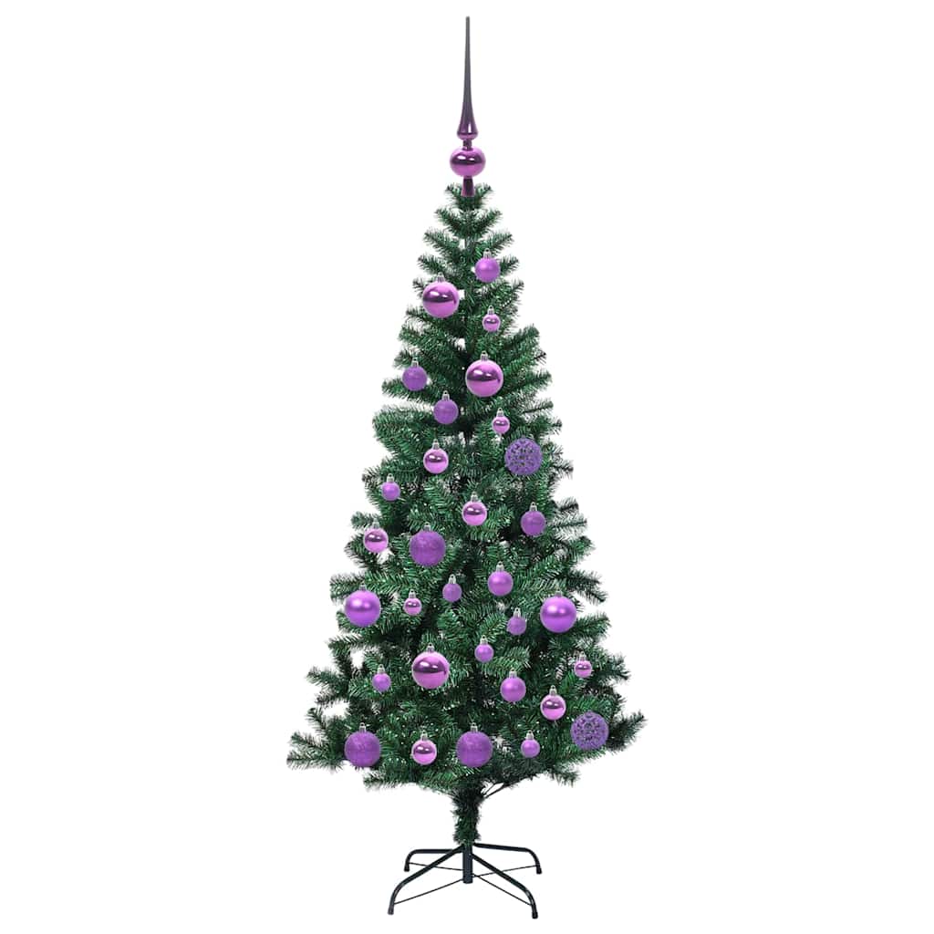 Umjetno predsvijetljeno božićno drvce Zelena 120 cm PVC i metal