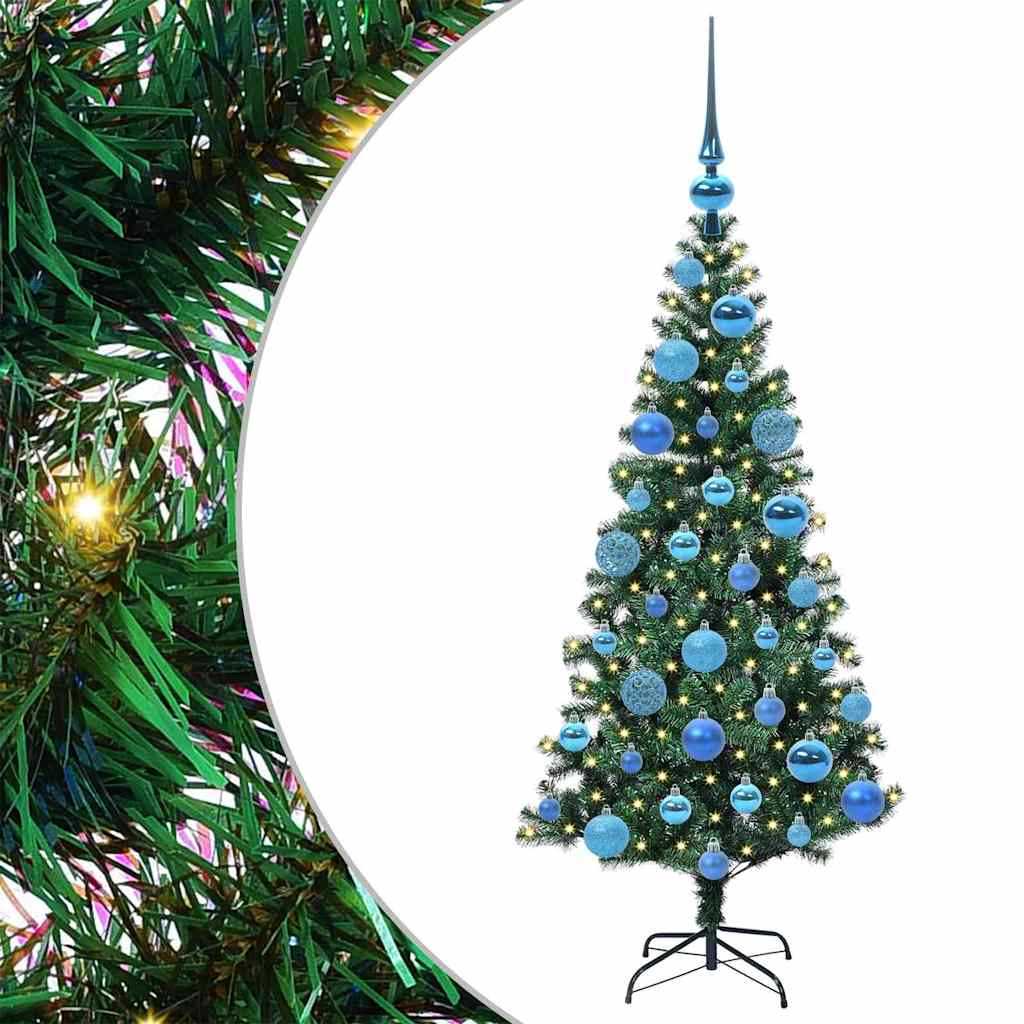Umjetno predsvijetljeno božićno drvce Zelena 120 cm PVC i metal