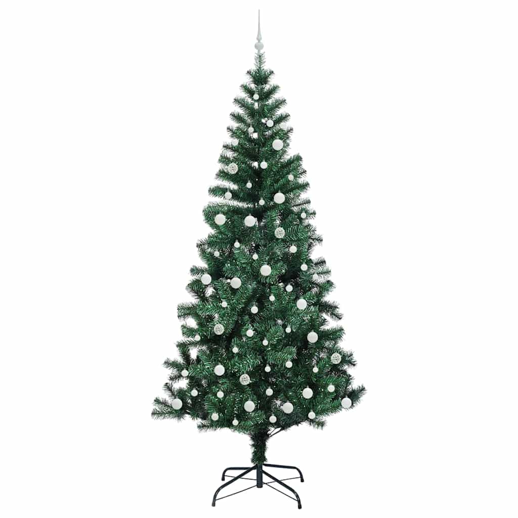 Umjetno predsvijetljeno božićno drvce Zelena 240 cm PVC i metal