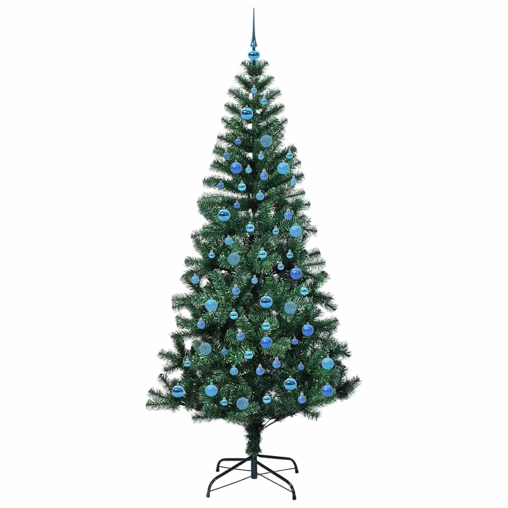 Umjetno predsvijetljeno božićno drvce Zelena 240 cm PVC i metal