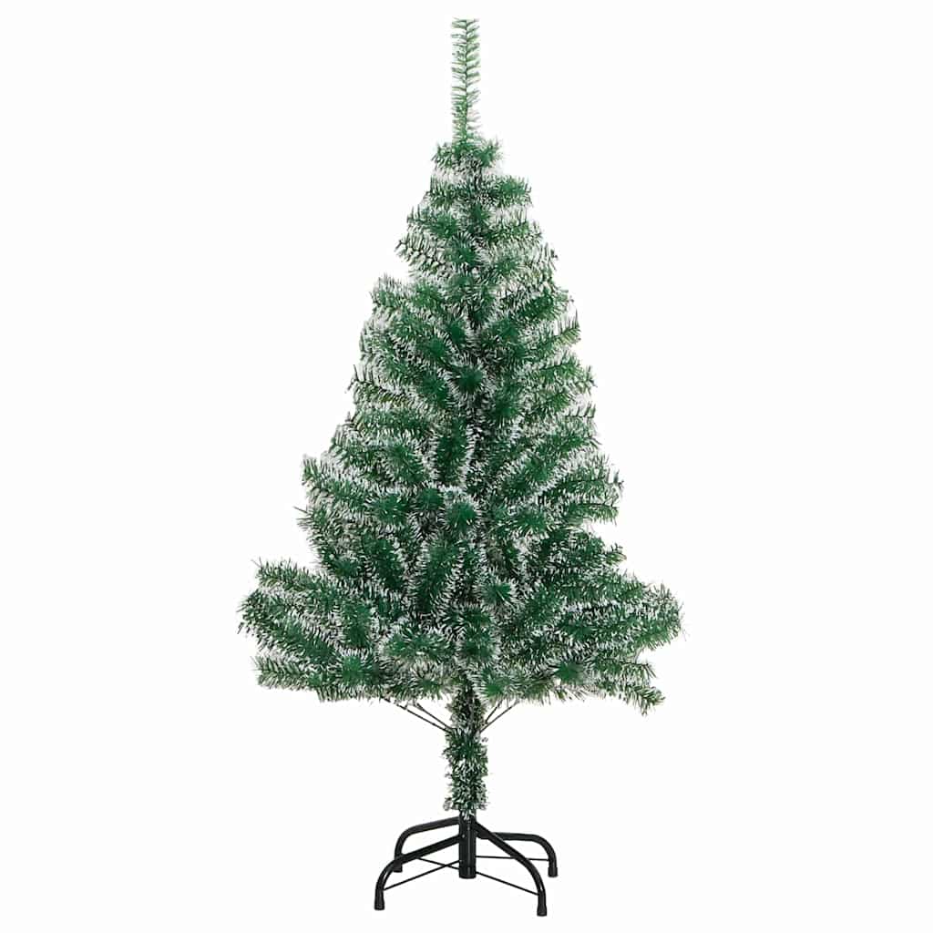 Umjetno Božićno Drvo s Snježnim Flokom i LED Svjetlom 120 cm