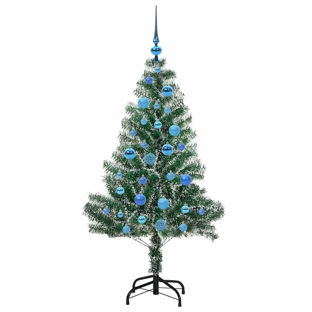 Umjetno Božićno Drvo s Snježnim Flokom i LED Svjetlom 150 cm