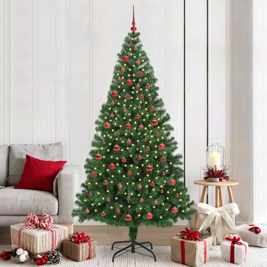 Umjetno božićno drvce Zelena 210 cm PVC i Čelik i Plastika 110 x 110 x 210 cm