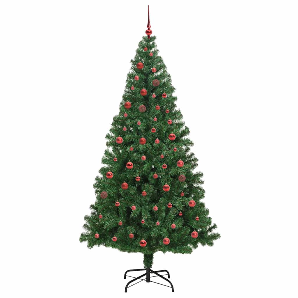 Umjetno božićno drvce Zelena 210 cm PVC i Čelik i Plastika 110 x 110 x 210 cm