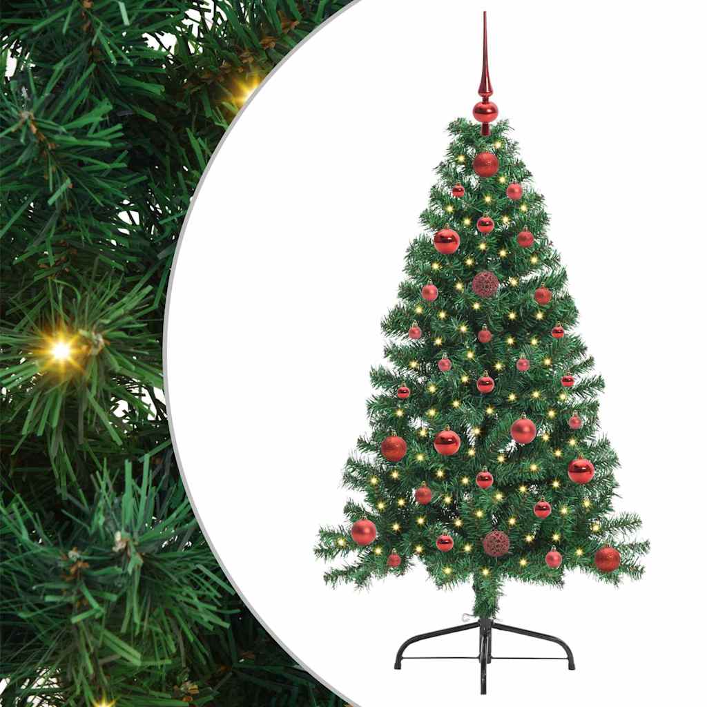 Umjetno predsvijetljeno božićno drvce Zelena 120 cm PVC