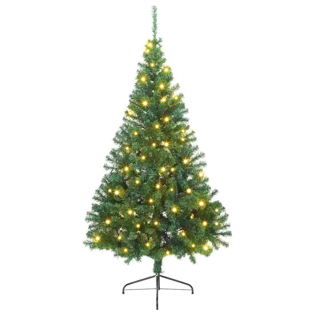 Umjetno predsvijetljeno božićno drvce Zelena 210 cm PVC