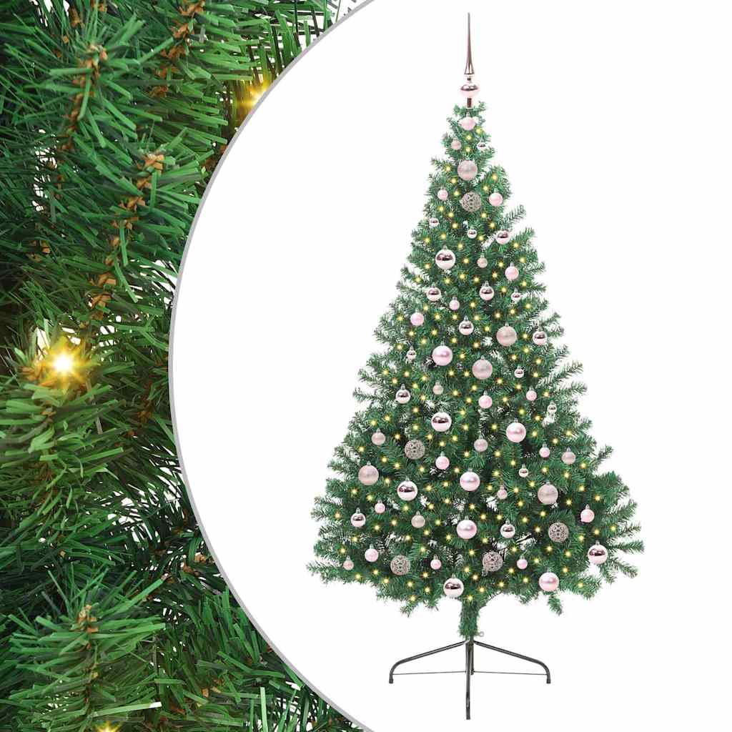 Umjetno predsvijetljeno božićno drvce Zelena 210 cm PVC