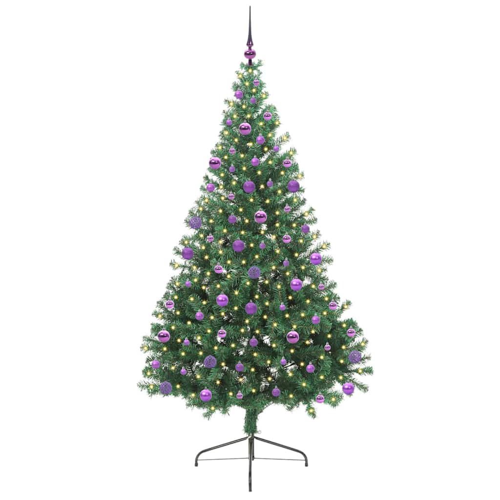 Umjetno predsvijetljeno božićno drvce Zelena 210 cm PVC