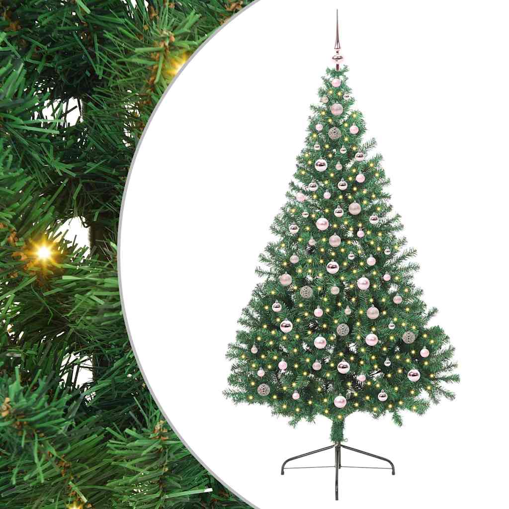 Umjetno predsvijetljeno božićno drvce Zelena 240 cm PVC