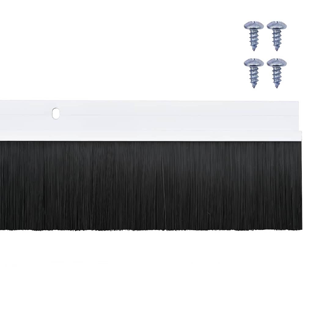 Držač četke za vrata 6 pcs Bijelo 100 cm Aluminijski legura
