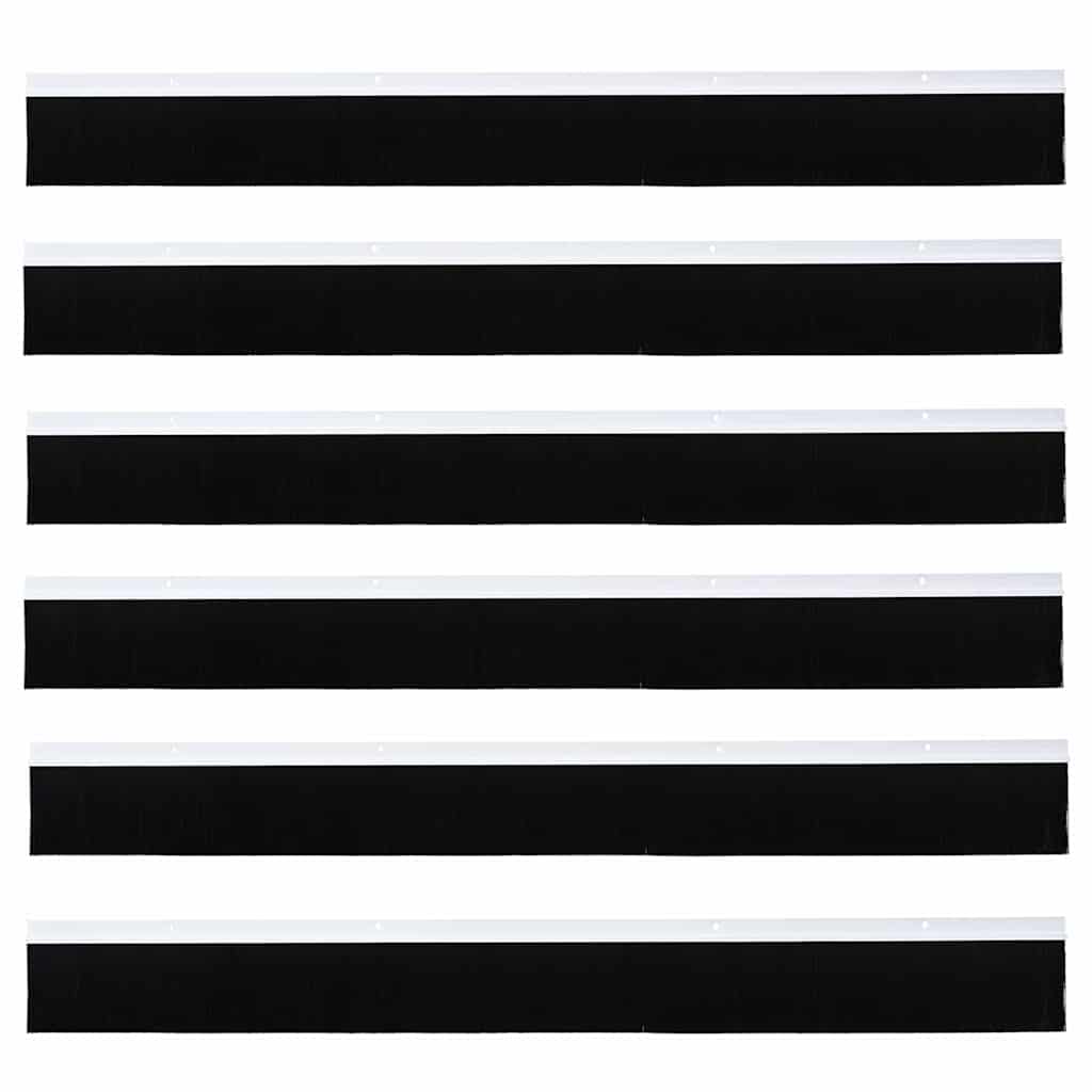 Držač četke za vrata 6 pcs Bijelo 100 cm Aluminijski legura