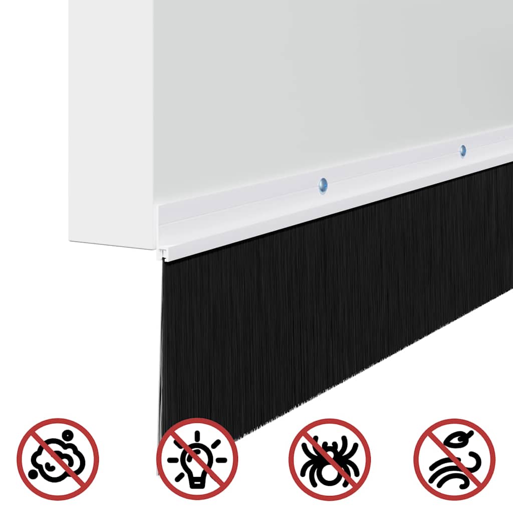 Držač četke za vrata 12 kom. Bijela 100 cm Aluminijski legura