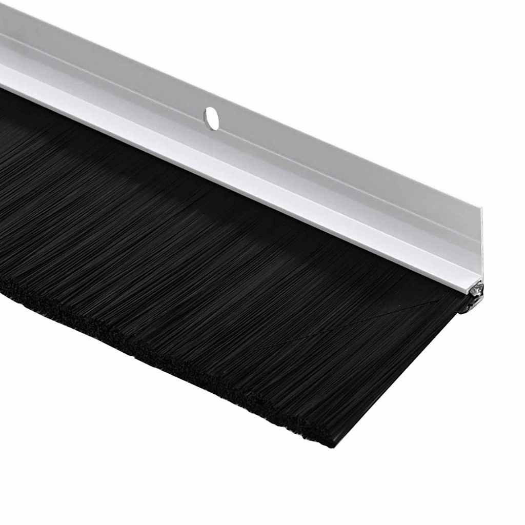 Držač četke za vrata 2 pcs Bijelo 100 cm Aluminijski legura