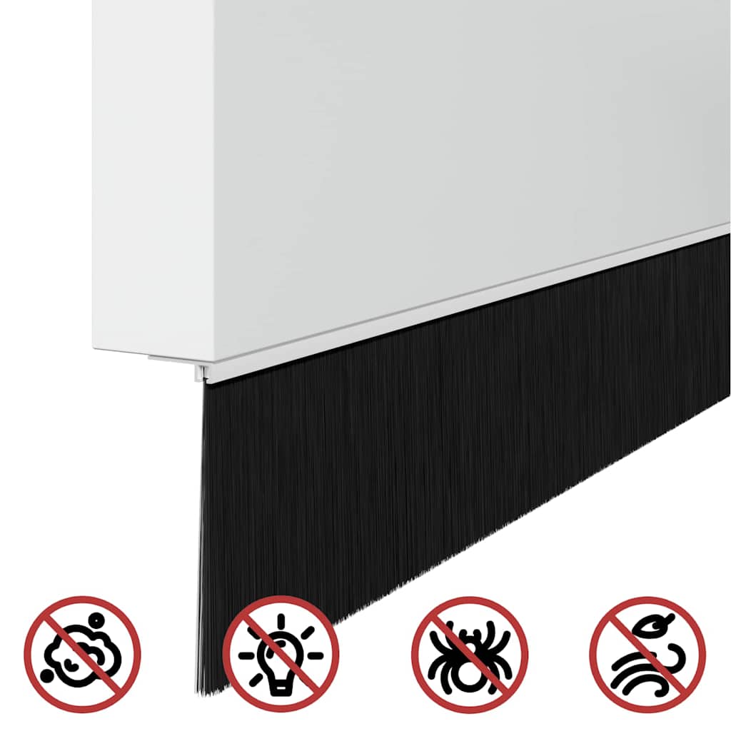 Držač četke za vrata 2 pcs Bijelo 100 cm Aluminijski legura