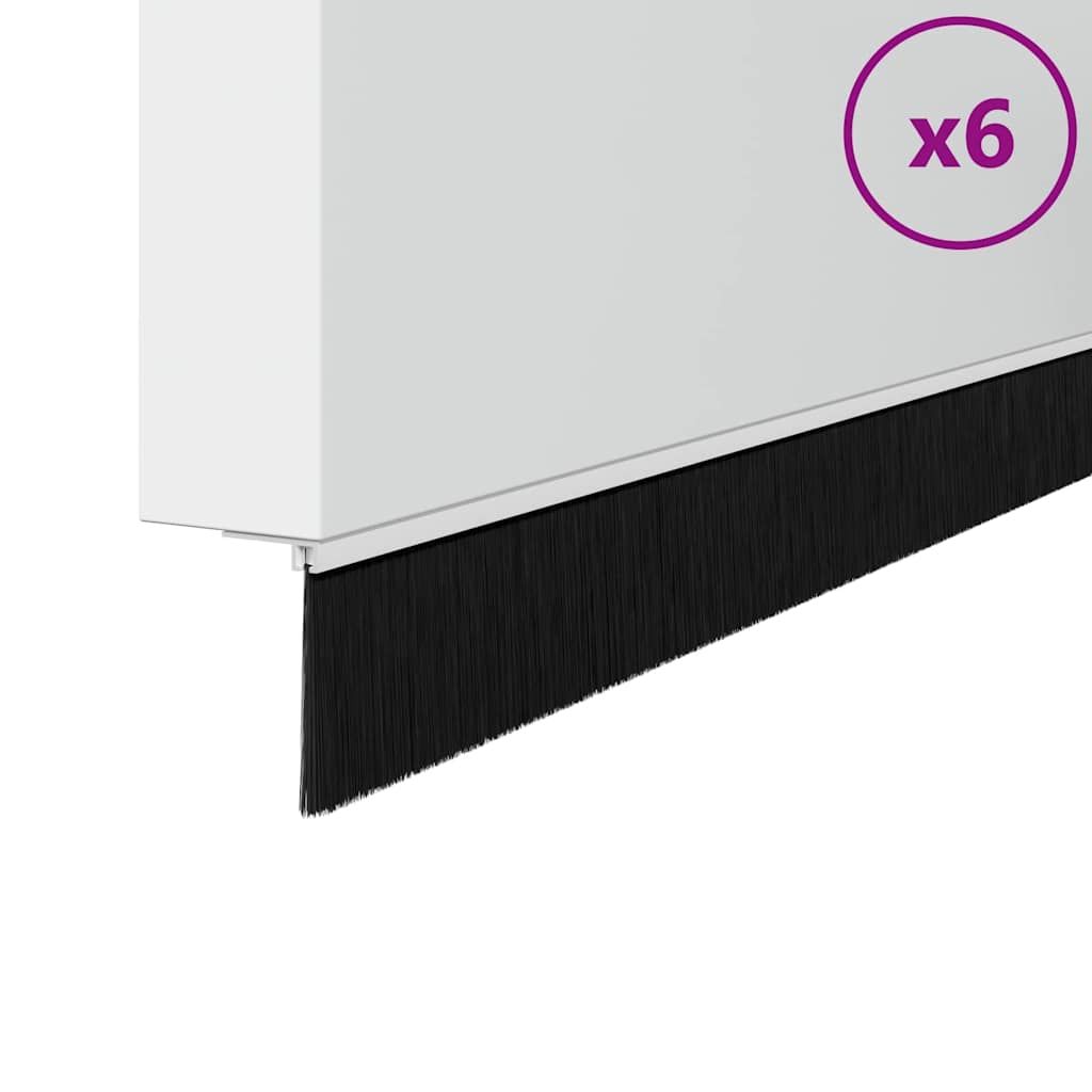 Držač četke za vrata 6 pcs Bijelo 100 cm Aluminijski legura