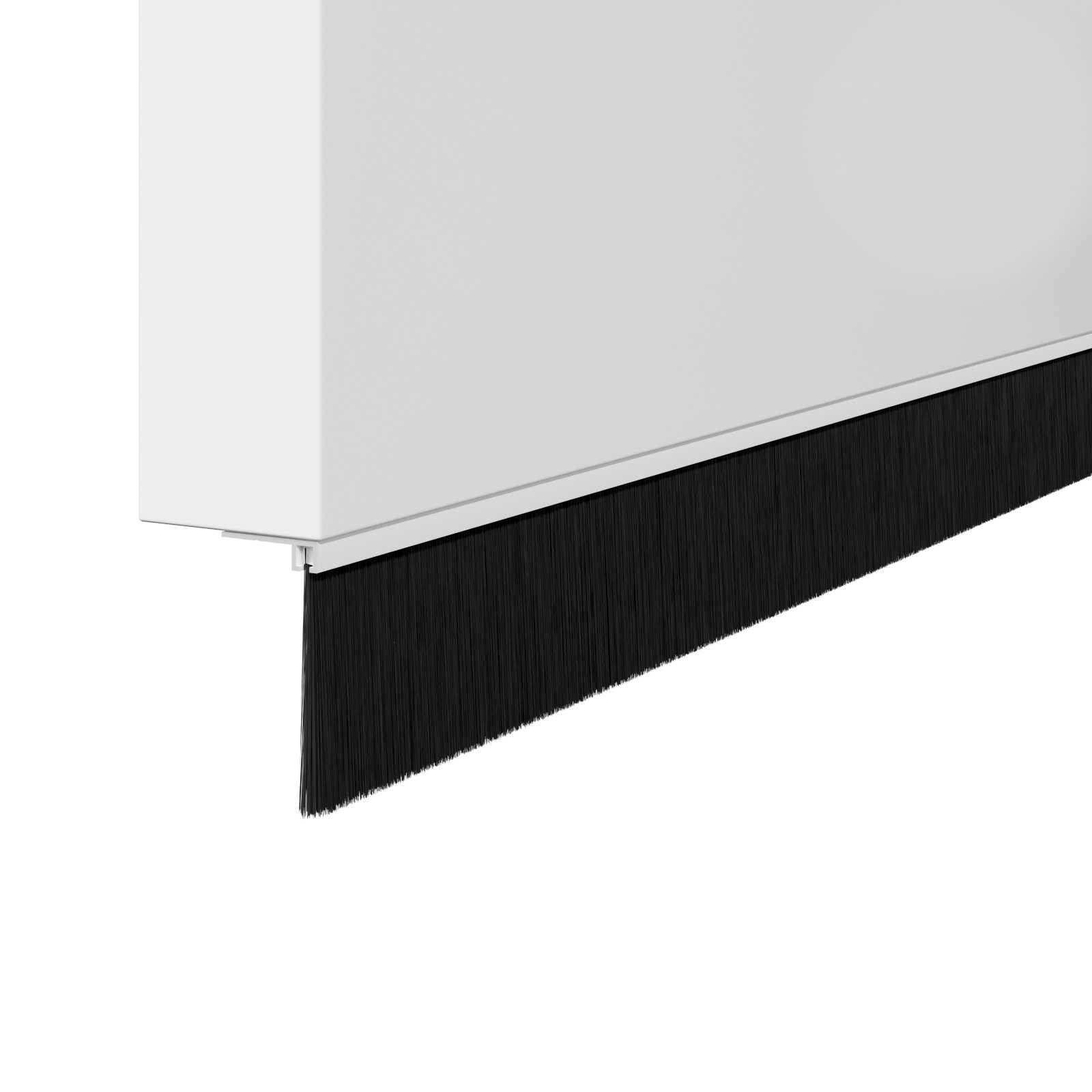 Držač četke za vrata 6 pcs Bijelo 100 cm Aluminijski legura