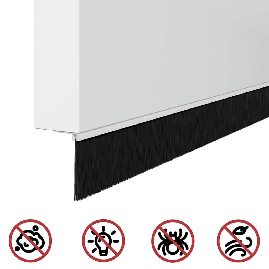 Držač četke za vrata 12 pcs Bijelo 100 cm Aluminijski legura