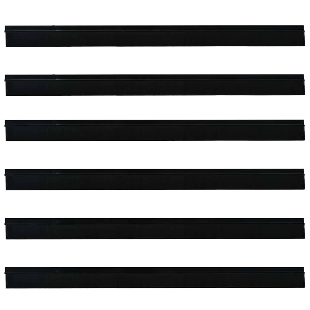 Samoljepljivi pečati za vrata 6 pcs Crna 100 cm
