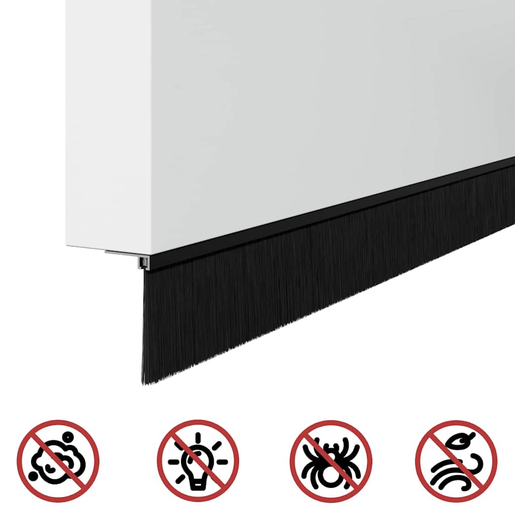 Samoljepljivi pečati za vrata 2 pcs Crna 100 cm
