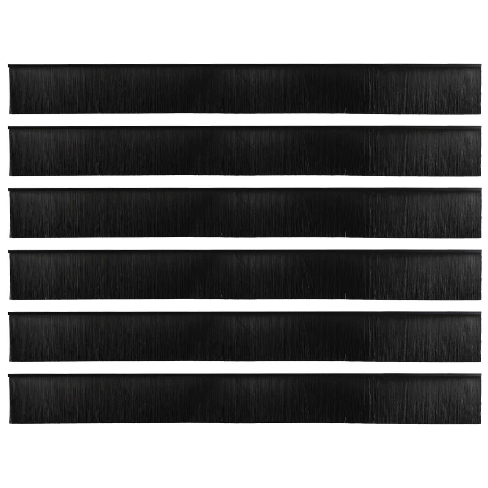 Samoljepljivi pečati za vrata 6 pcs Crna 100 cm