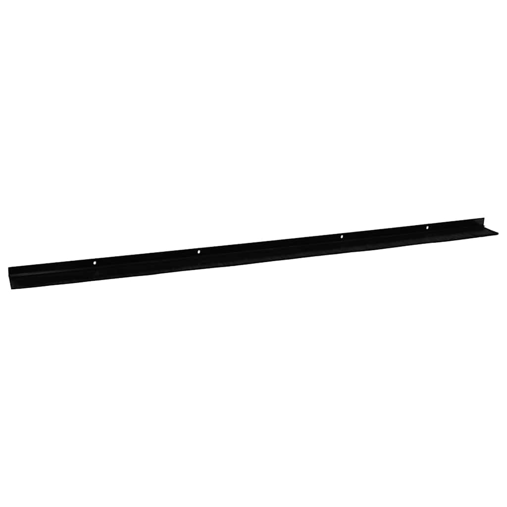 Držač četke za vrata 2 pcs Crna 100 cm Aluminijski legura