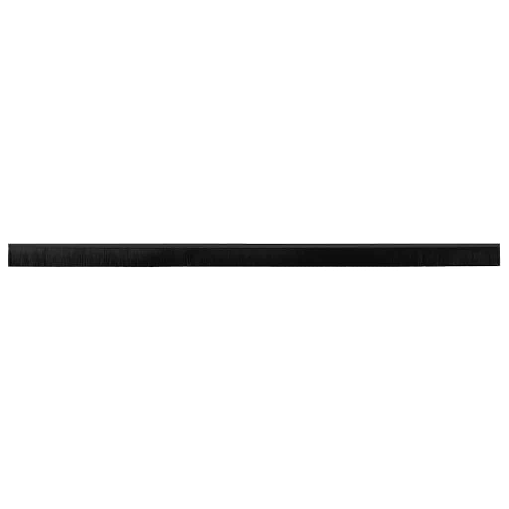 Držač četke za vrata 2 pcs Crna 100 cm Aluminijski legura