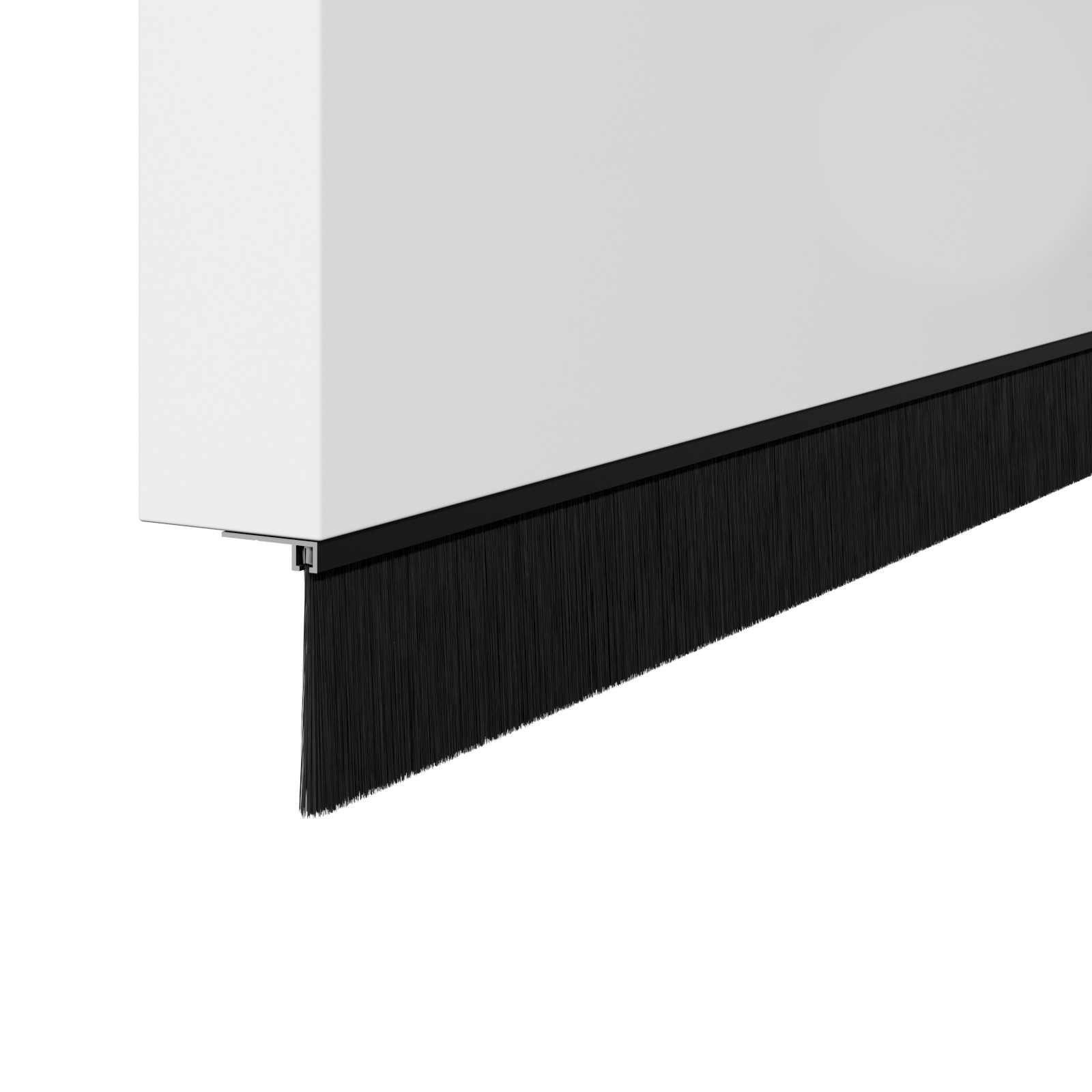 Držač četke za vrata 2 pcs Crna 100 cm Aluminijski legura