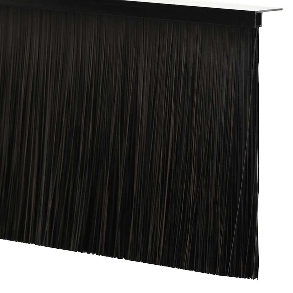 Držač četke za vrata 2 pcs Crna 100 cm Aluminijski legura