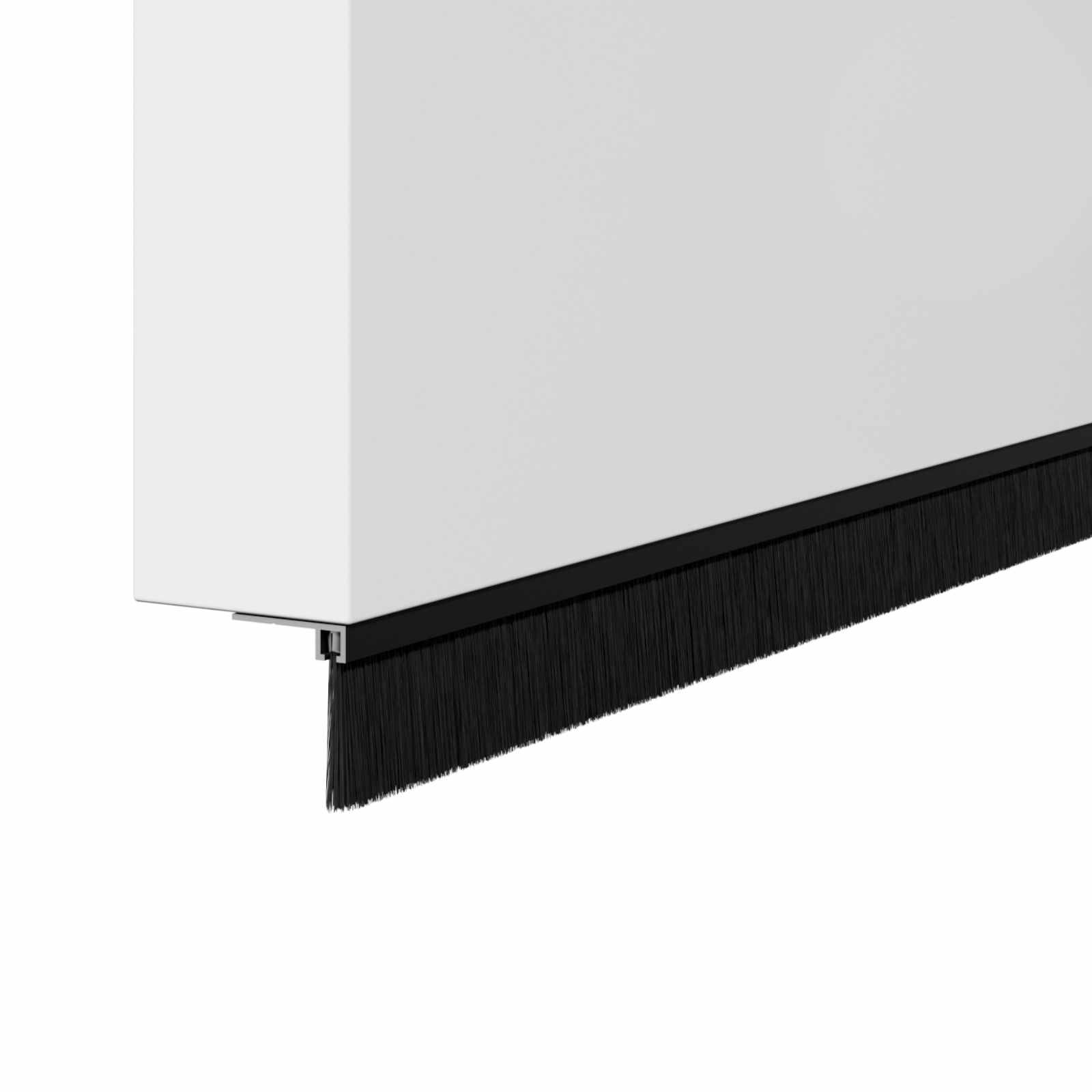 Držač četke za vrata 6 pcs Crna 100 cm Aluminijski legura
