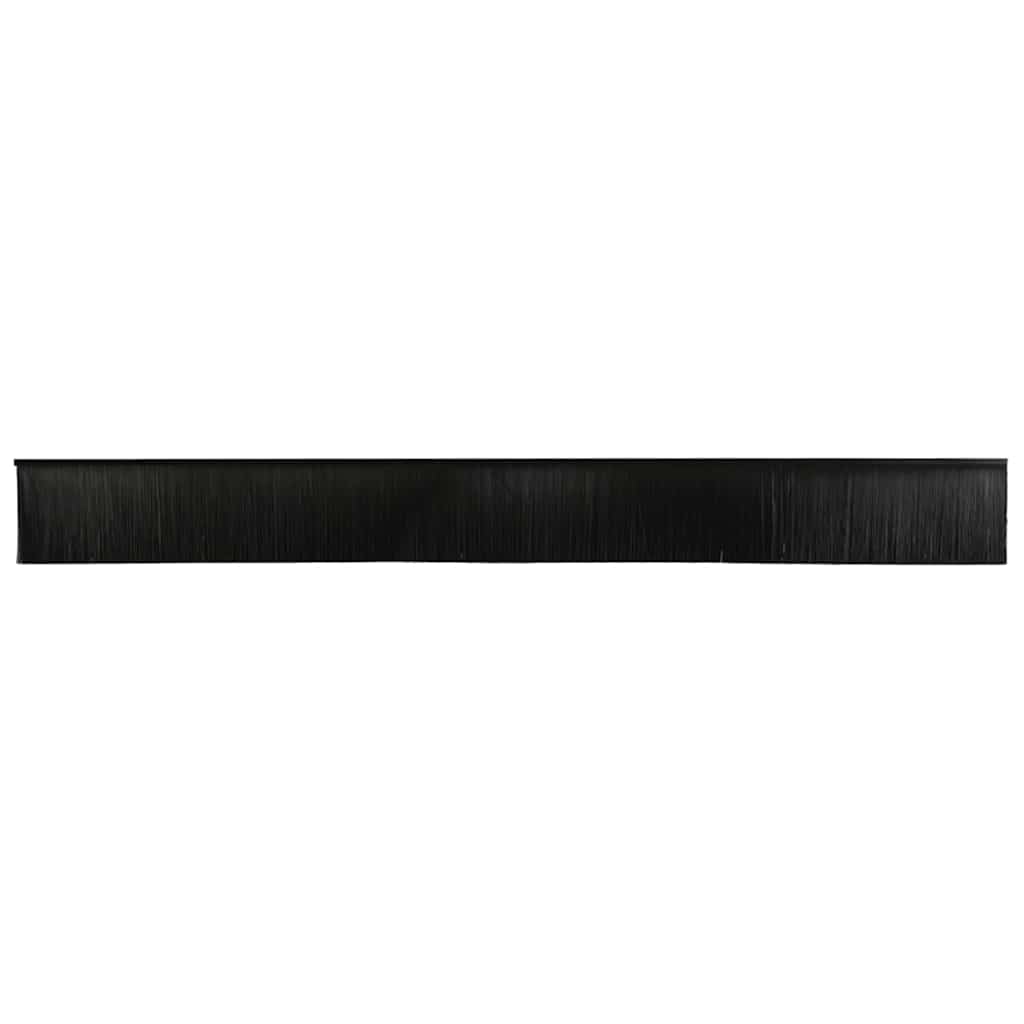Držač četke za vrata 6 pcs Crna 100 cm Aluminijski legura