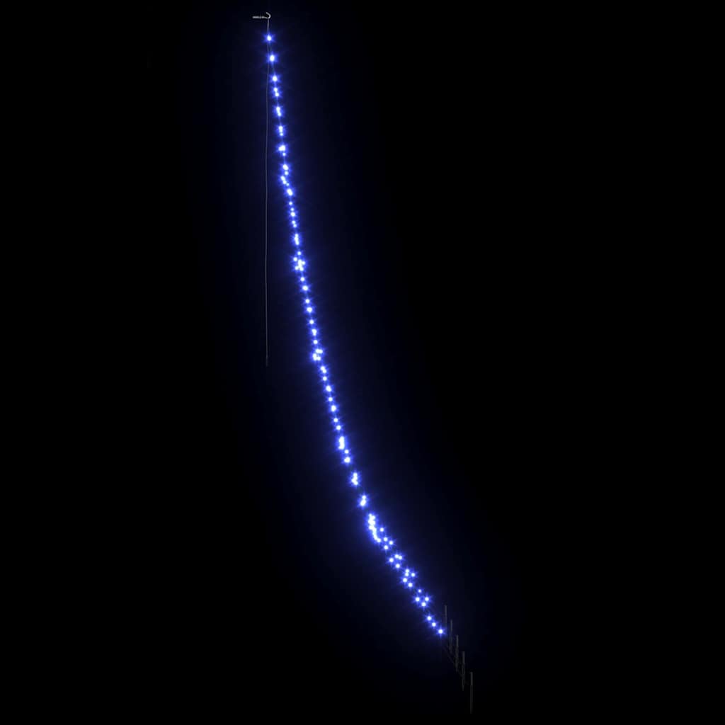 LED Božićno drvce s zemljanim klinovima Plava 306 cm Metal