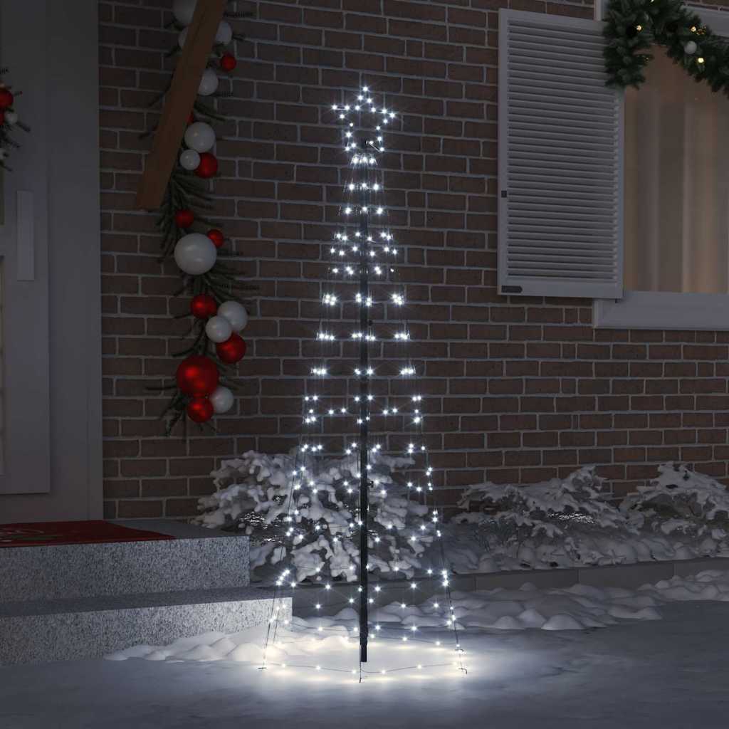 LED Božićno drvce s zemljanim klinovima Hladna bijela 250 cm