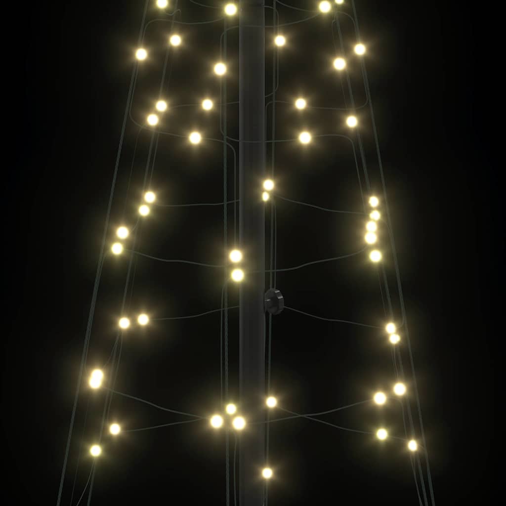LED božićno drvce s čavlima za tlo Topla bijela 250 cm Željezo