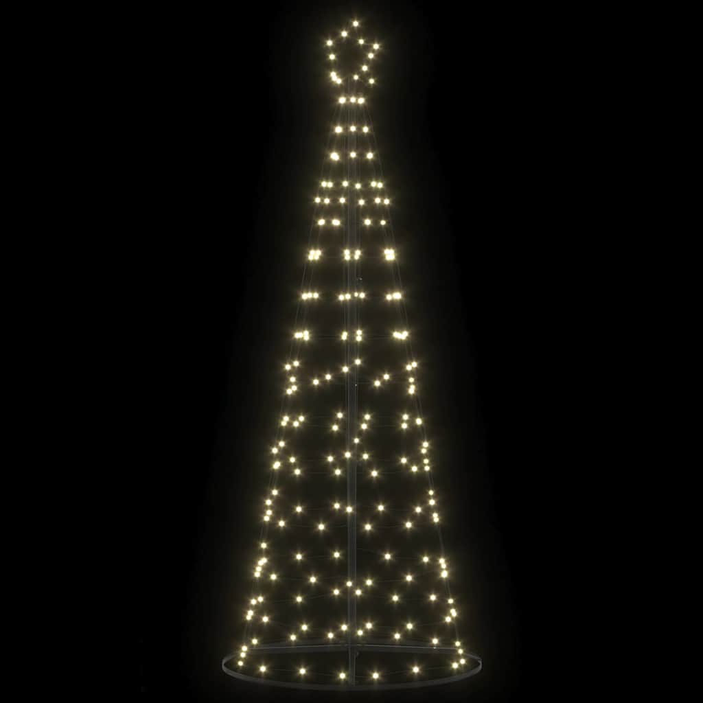LED božićno drvce s čavlima za tlo Topla bijela 250 cm Željezo