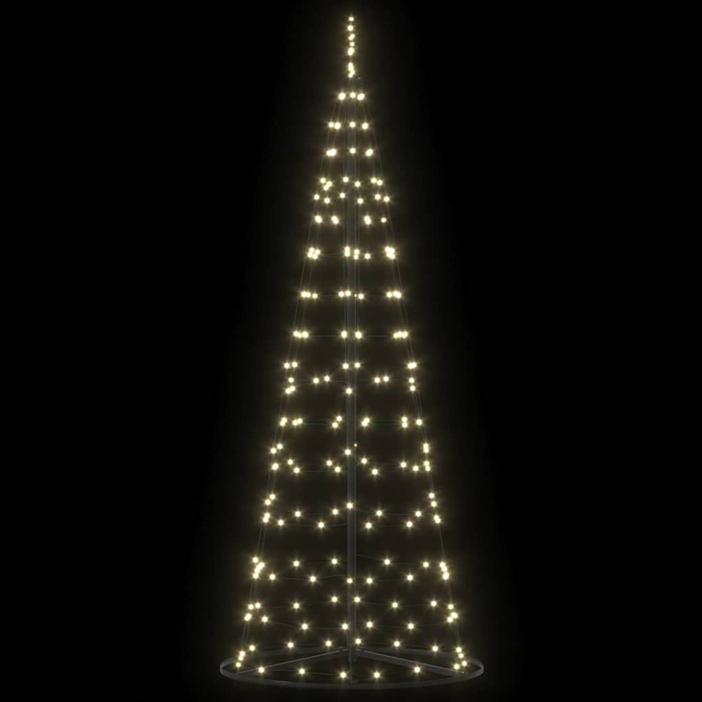 LED božićno drvce s čavlima za tlo Topla bijela 250 cm Željezo