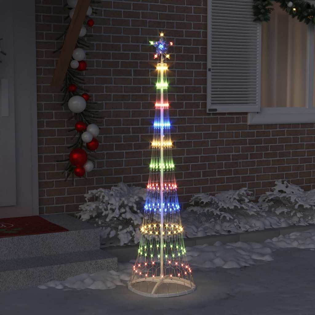 LED božićno drvce s stalakom Šareni 51 x 51 x 190 cm Metal