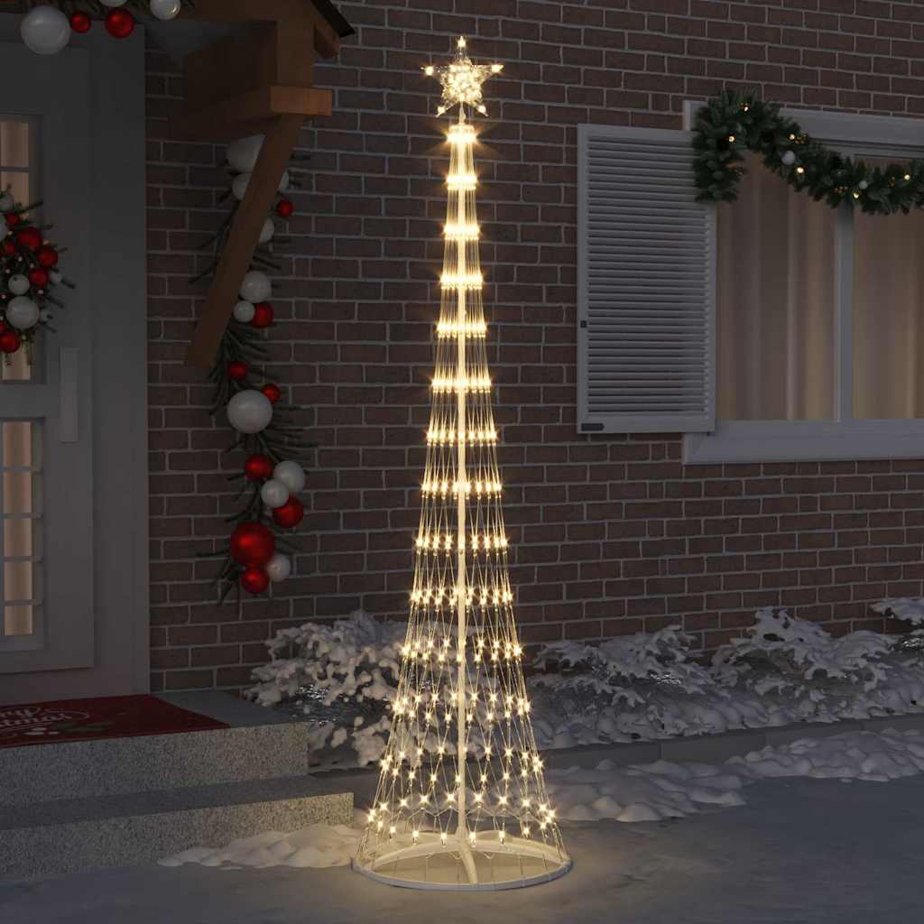 LED božićno drvce s 290 LED svjetlima Topla bijela 250 cm Metal