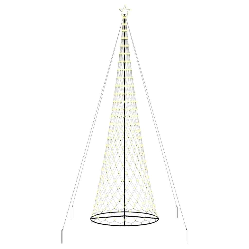 LED božićno drvce s 555 LED svjetlima Topla bijela 500 cm Metal