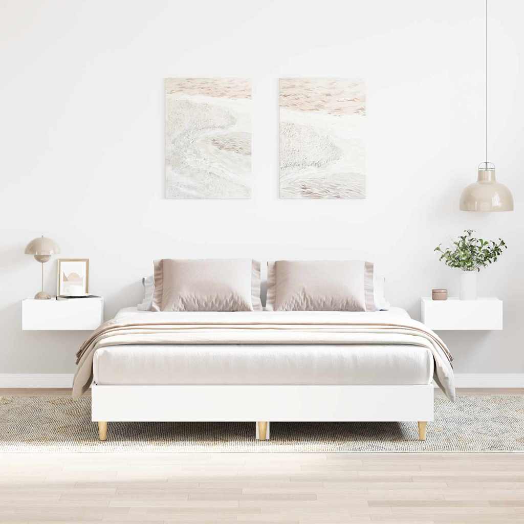 Krevetna konstrukcija 2 kom. Bijelo 152 x 203 cm