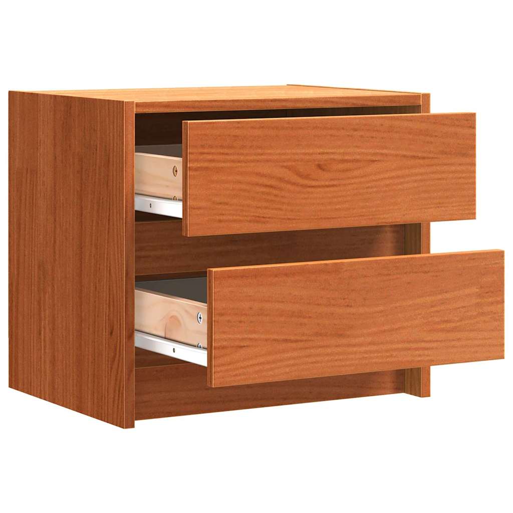 Noćni ormarići Vosak smeđa 40 x 30.5 x 35.5 cm Borovina