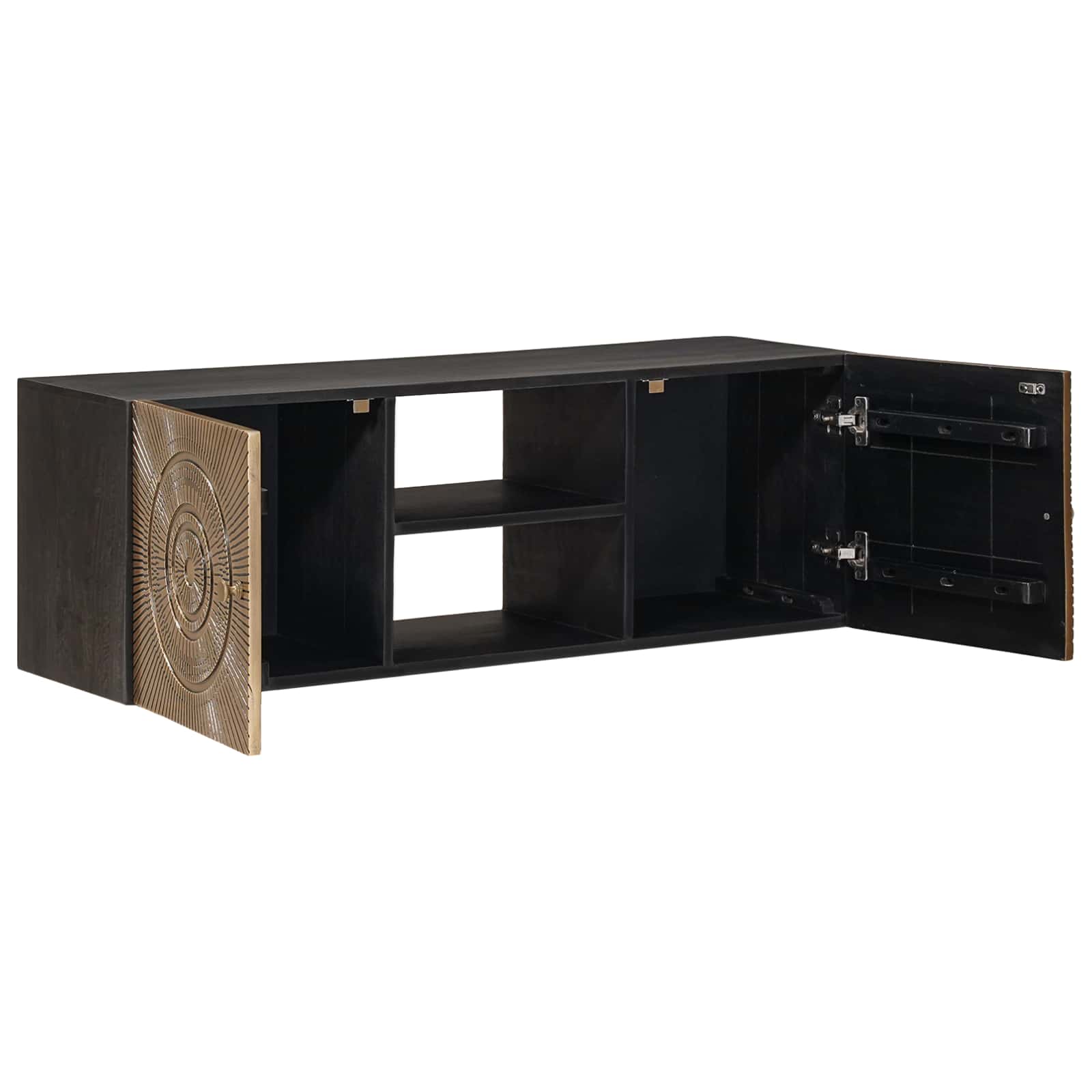 TV ormar s policom s pohranom s vratima Mjed 105 x 30 x 35 cm